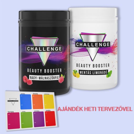 Challenge Beauty Booster DUO - Nagyi málnaszörpje-Mentás limonádé+AJÁNDÉK Heti tervező