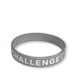 Challenge ezüst színű szilikon karkötő