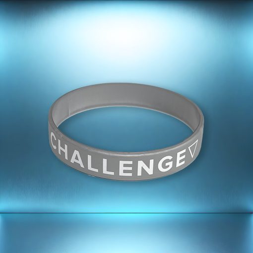 Challenge ezüst színű szilikon karkötő