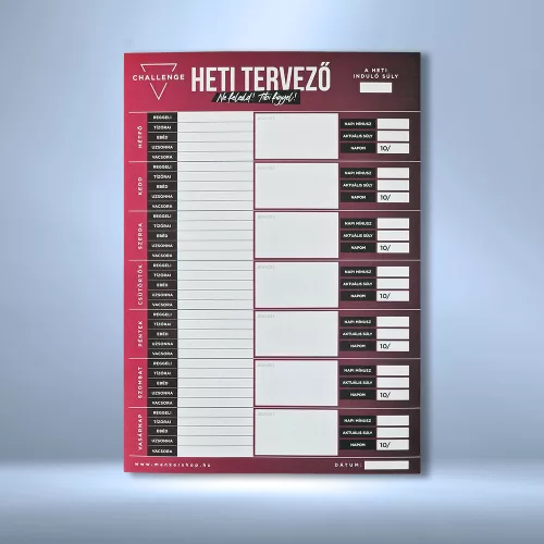 Challenge - Heti tervező