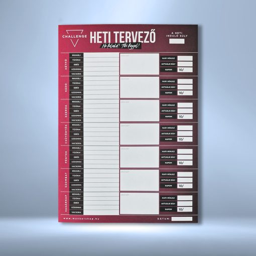 Challenge - Heti tervező