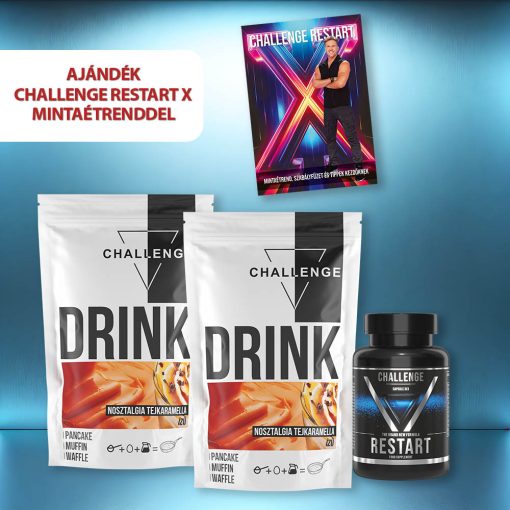 Dupla karamella Challenge Restart kezdőcsomag ajándék Restart X mintaétrenddel
