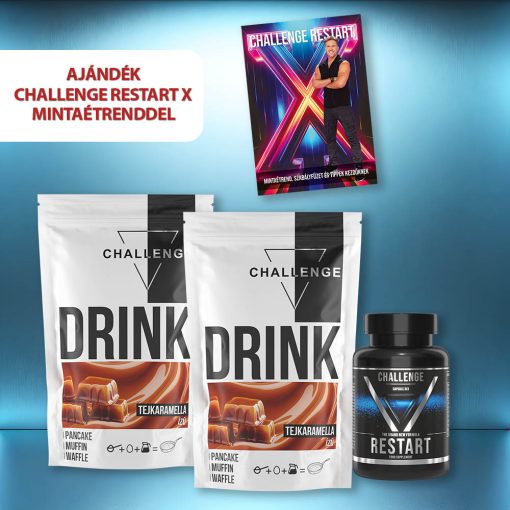 Dupla karamella Challenge Restart kezdőcsomag ajándék Restart X mintaétrenddel
