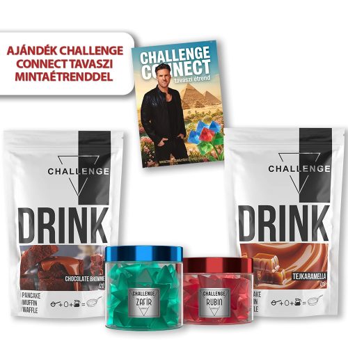 Challenge Pro csoki-karamella csomag ajándék Connect tavaszi mintaétrenddel
