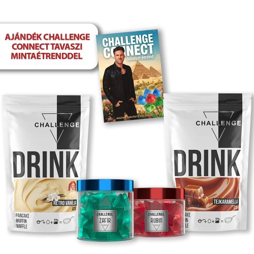 Challenge Pro vanília-karamella csomag ajándék Connect tavaszi mintaétrenddel