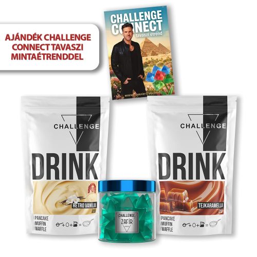 Challenge Start vanília-karamella kezdőcsomag ajándék Connect tavaszi mintaétrenddel