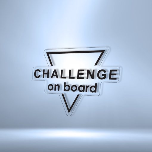 Challenge On Board átlátszó matrica